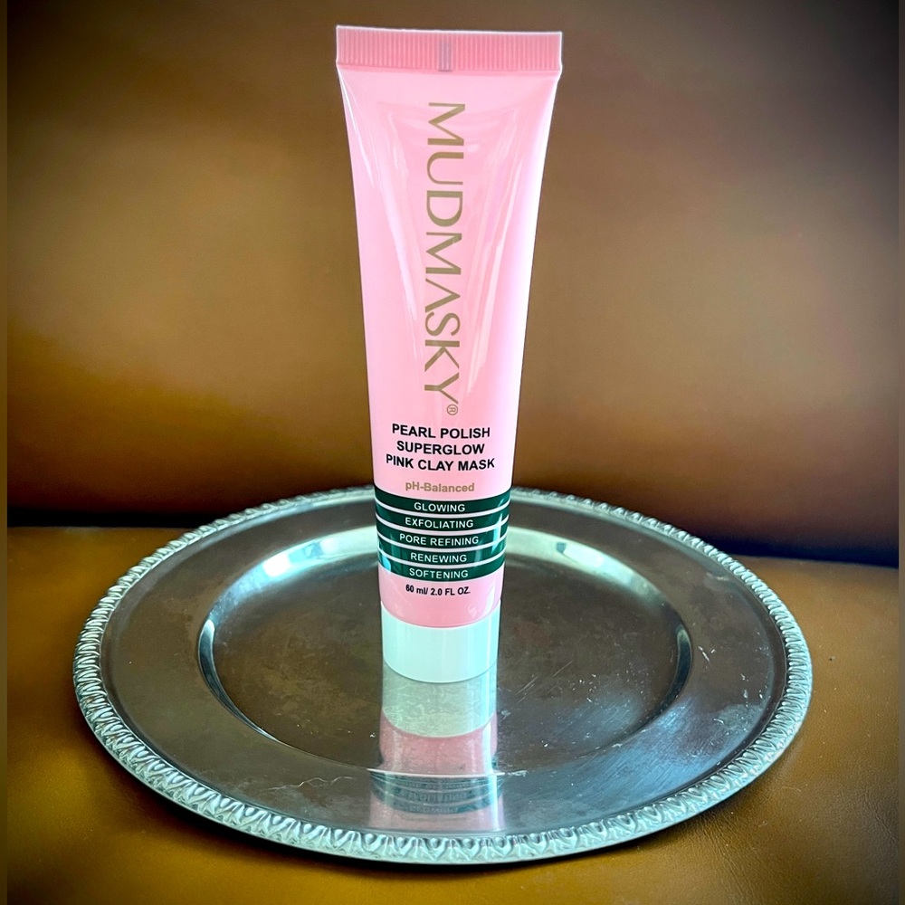 $49 MUDMASKY Pearl Polish Superglow Pink Clay Mask 60ml / 2.0 FL. OZ. New Sealed